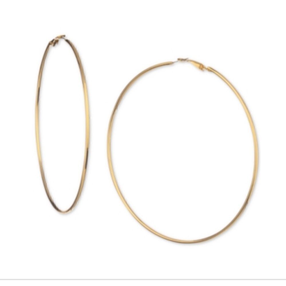 NWT INC Extra-Large Thin Hoop Earrings, 3.15 inch